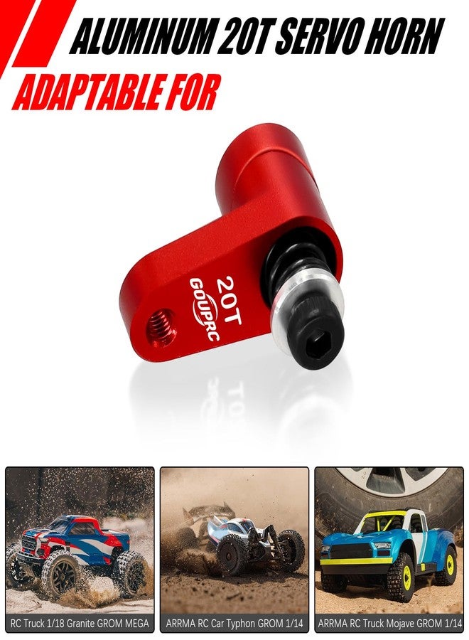 ذراع سيرفو معدني مطور GOUPRC 20T لسيارات ARRMA Granite و GROM Typhon بمقياس 1/18 و GROM Mini Mojave و GROM 1/14 التي تعمل بالتحكم عن بعد (سيارة صغيرة، عربة، شاحنة عملاقة) - قطعتان - Image 2